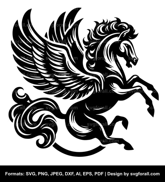 Pegasus Black SVG