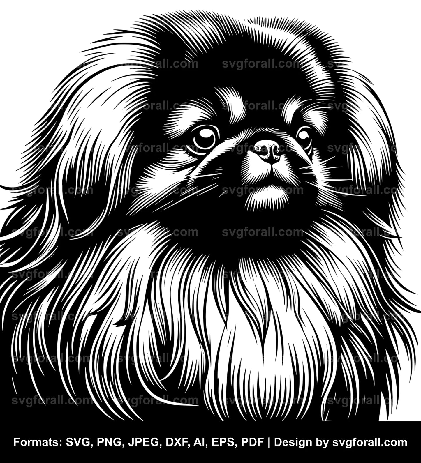 Pekingese Dog SVG File