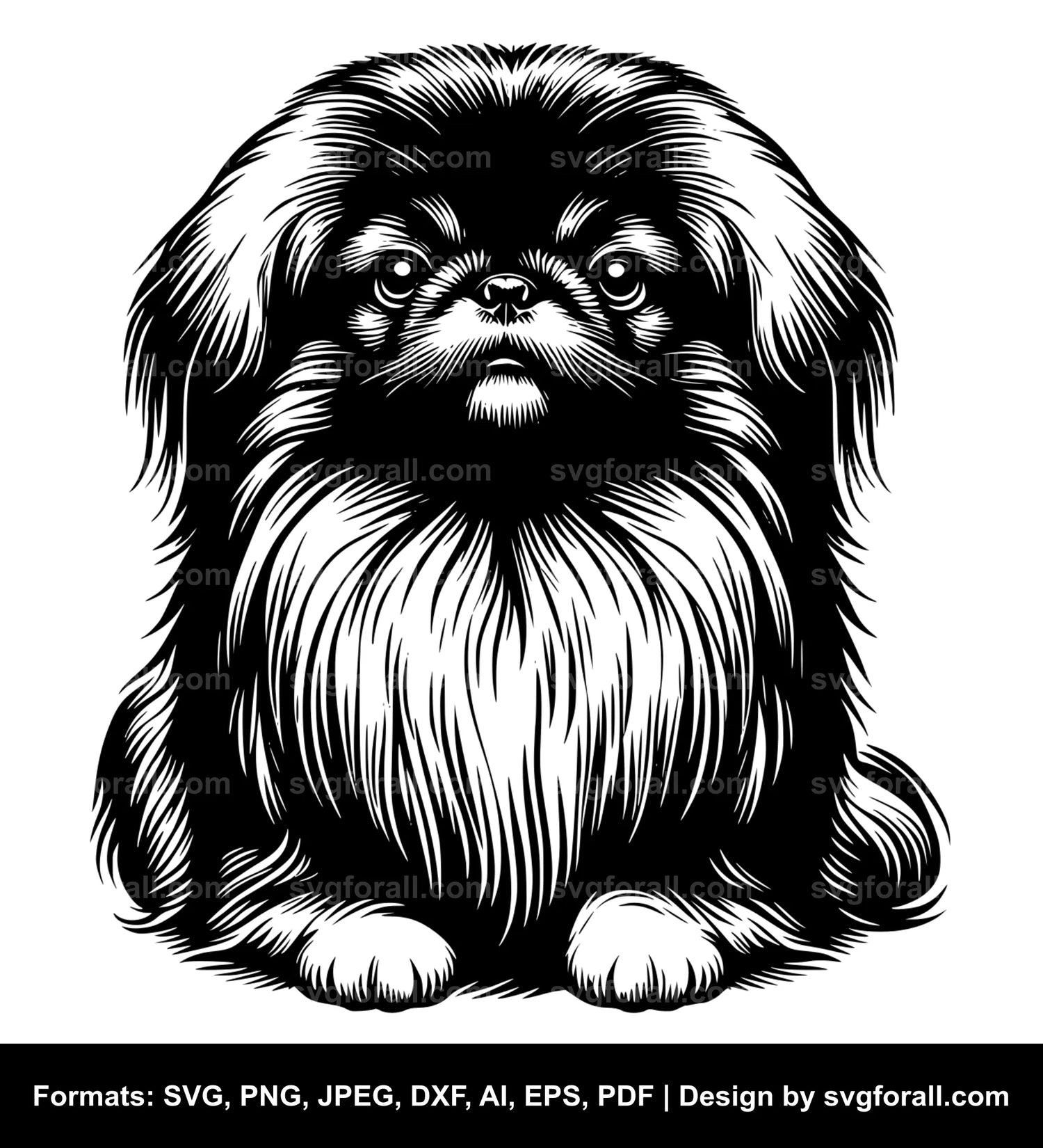 Pekingese Dog Vector SVG