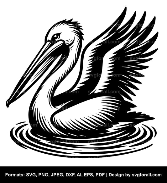 Pelican Bird SVG File