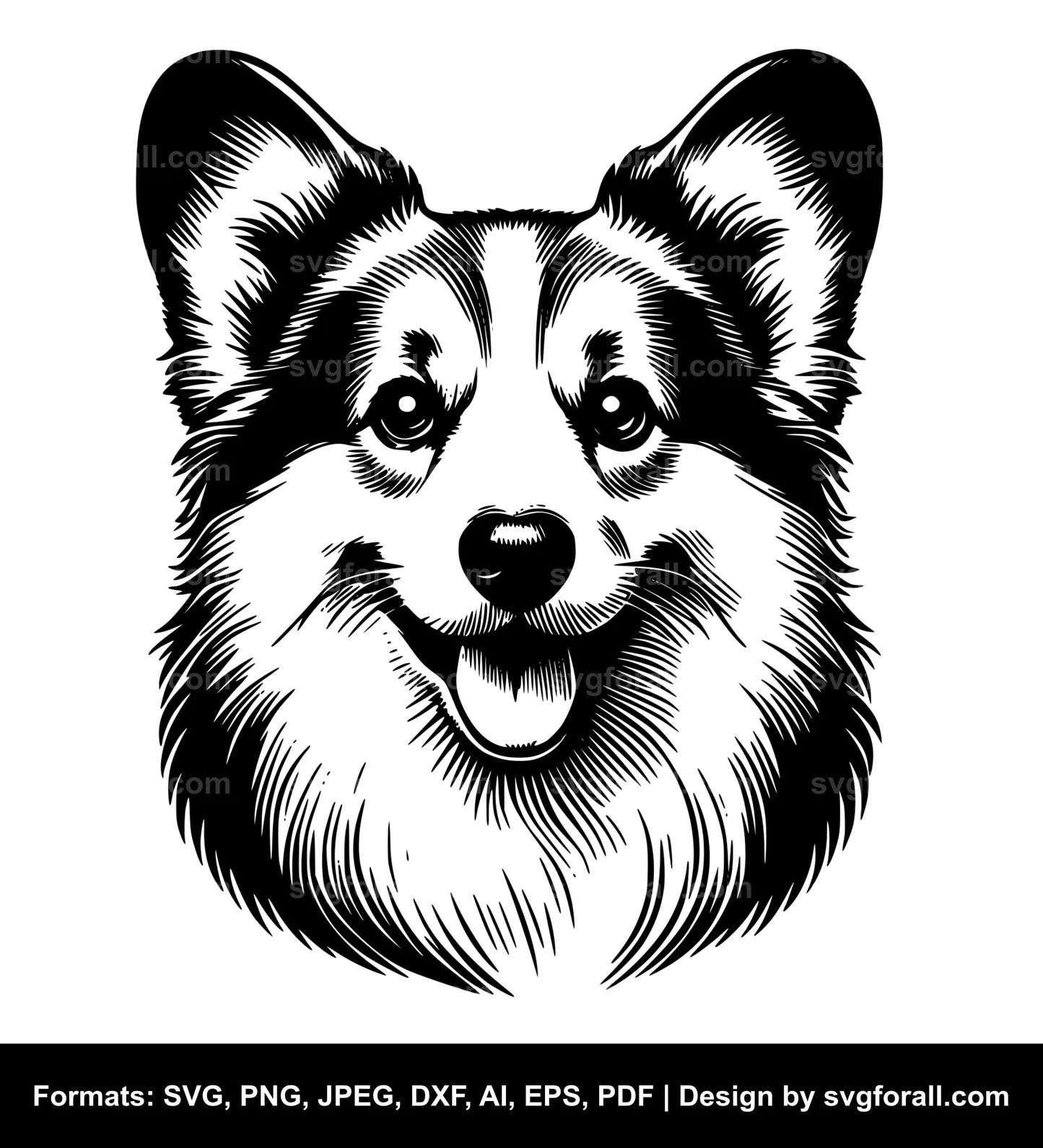 Pembroke Welsh Corgi Dog SVG Design