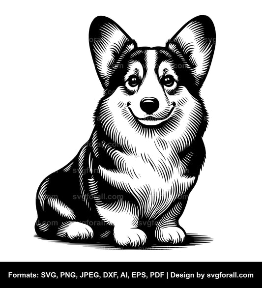 Pembroke Welsh Corgi Dog SVG Vector