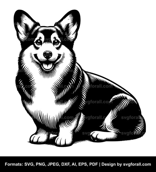 Pembroke Welsh Corgi Dog Vector SVG