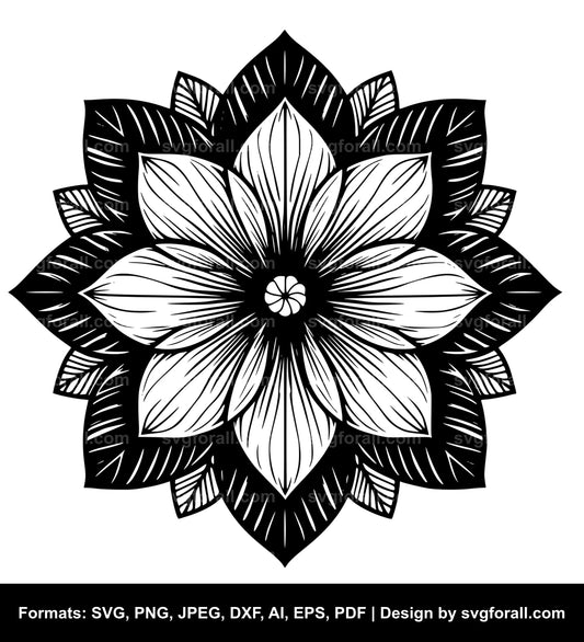 Petal Flower SVG Vector