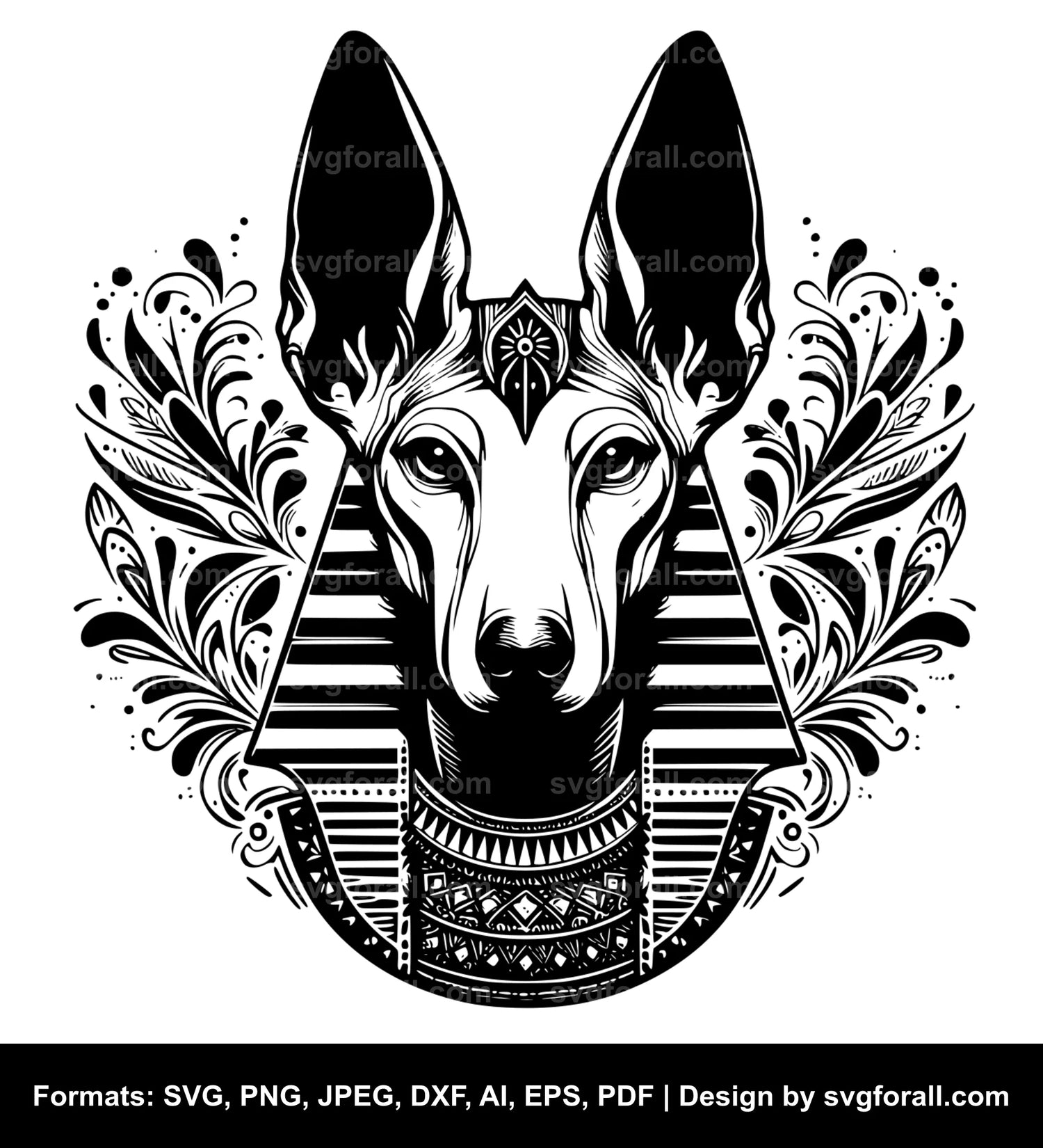 Pharaoh Hound Dog SVG Design