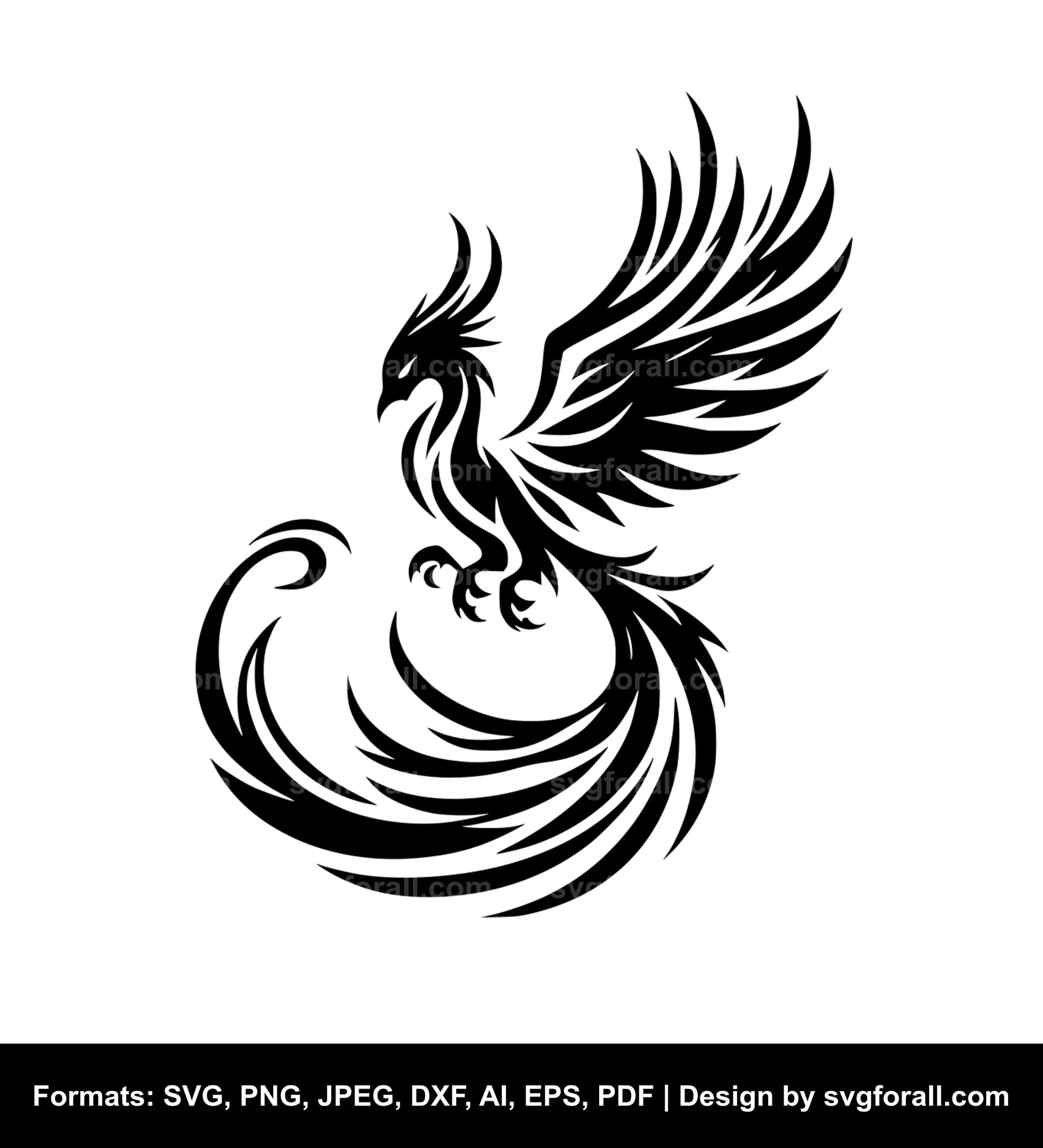 Phoenix Bird Cricut SVG