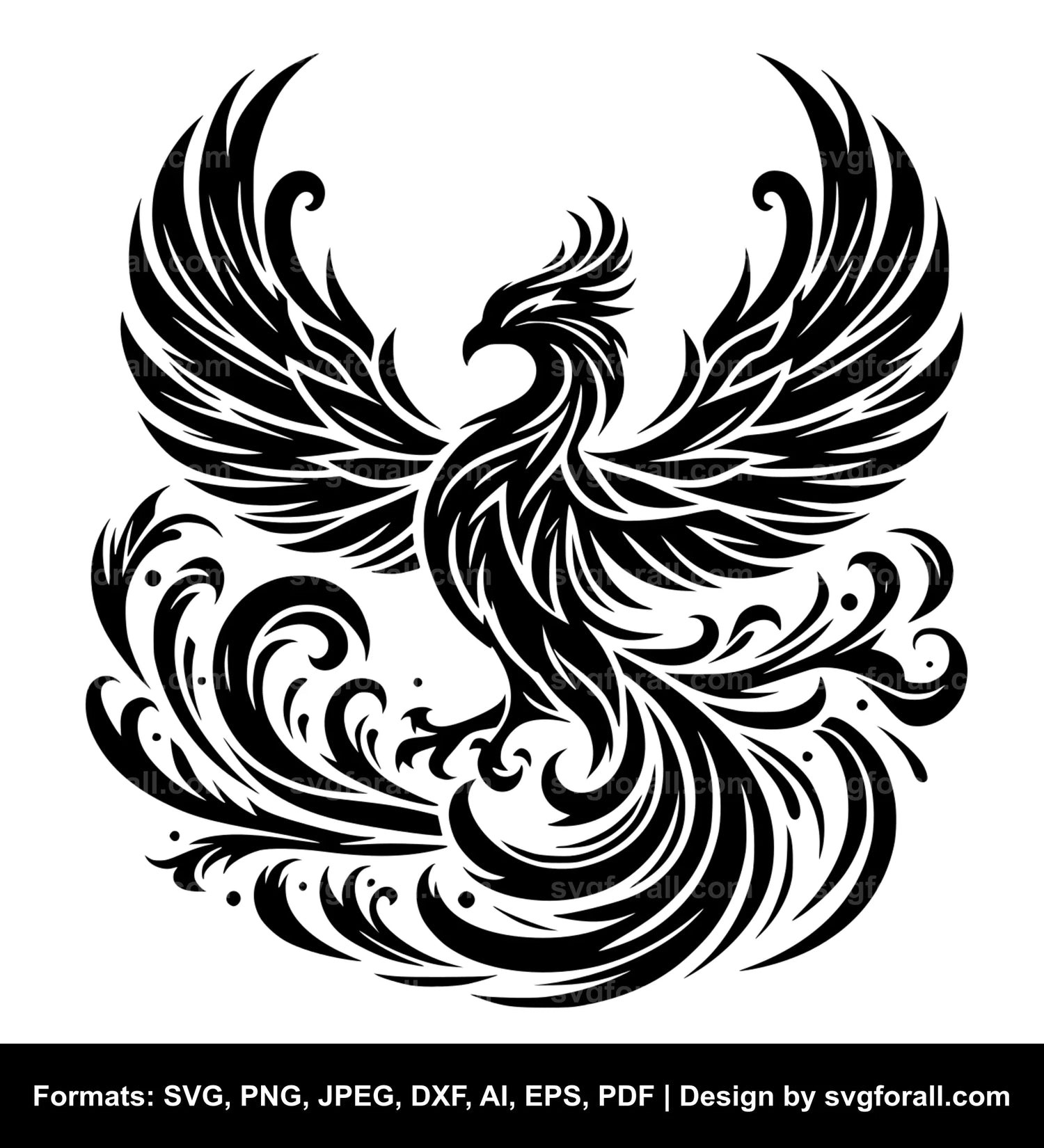 Phoenix Bird SVG Clip Art