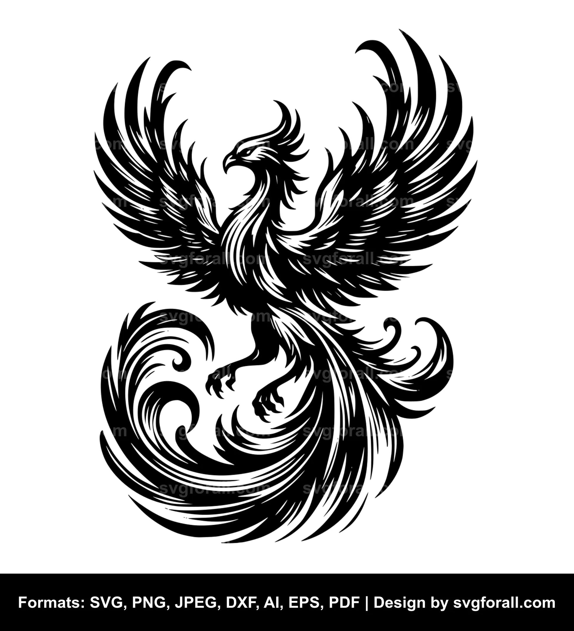 Phoenix Bird SVG Clipart