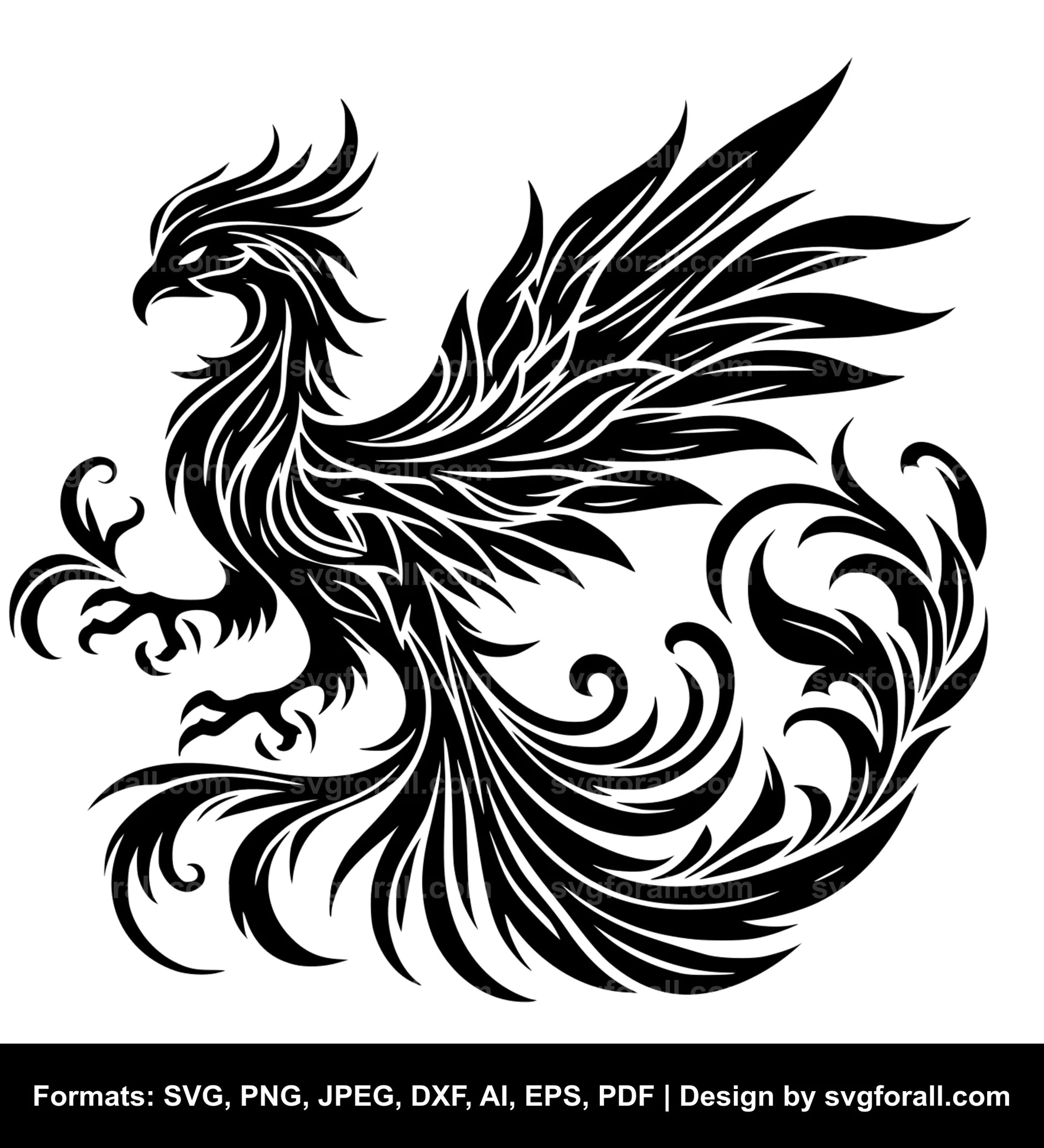 Phoenix Bird SVG Cut File