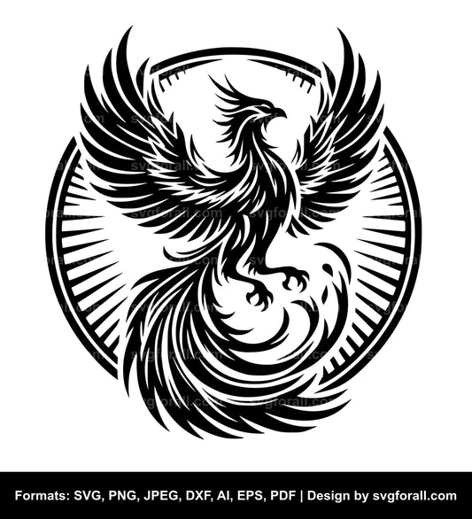 Phoenix Bird SVG Design