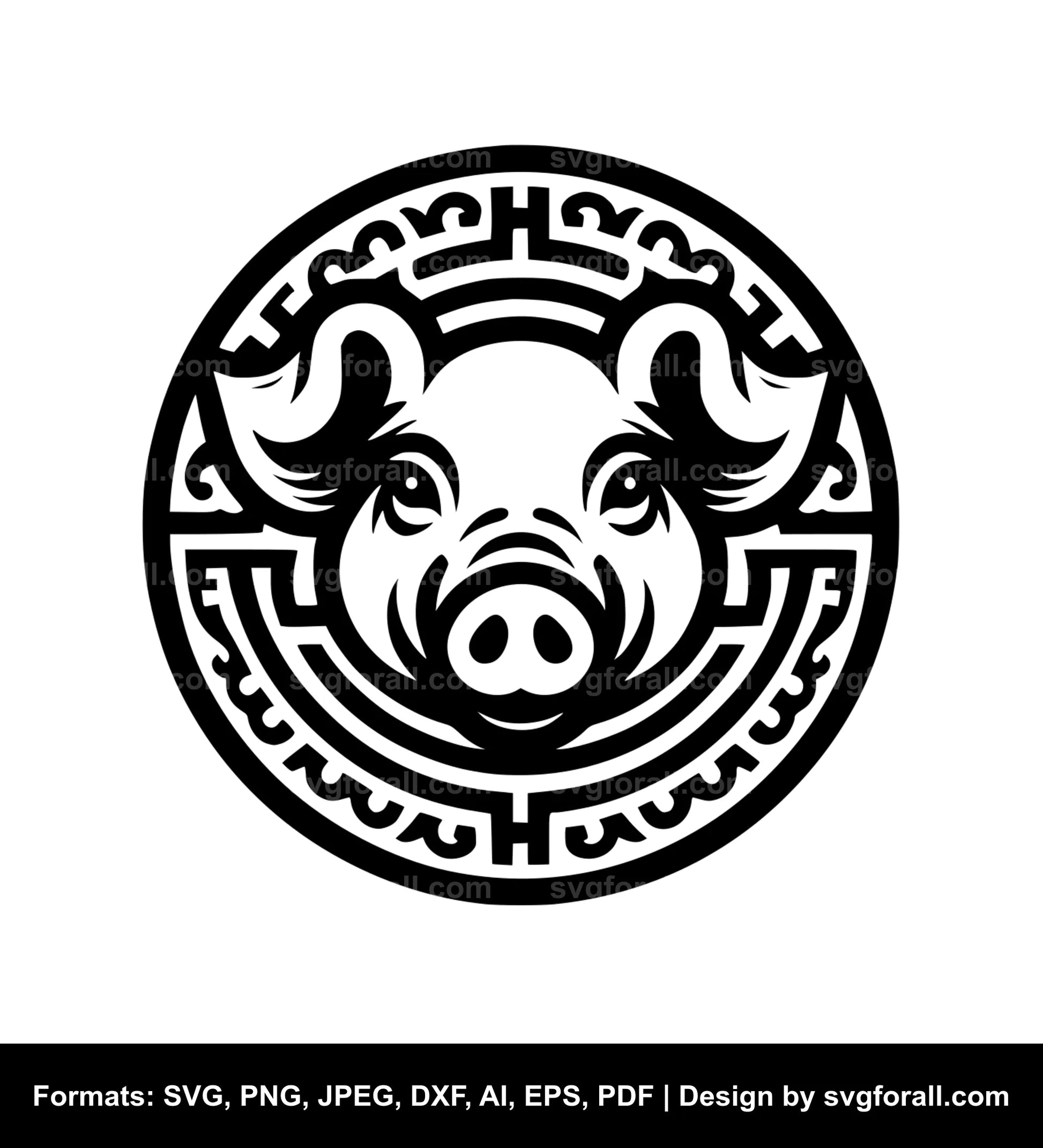 Pig Face Cricut SVG