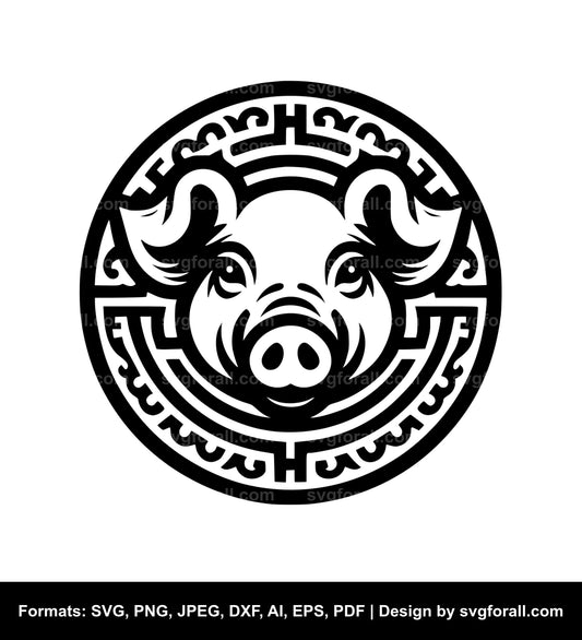 Pig Face Cricut SVG