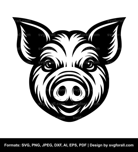 Pig Face SVG Cut File