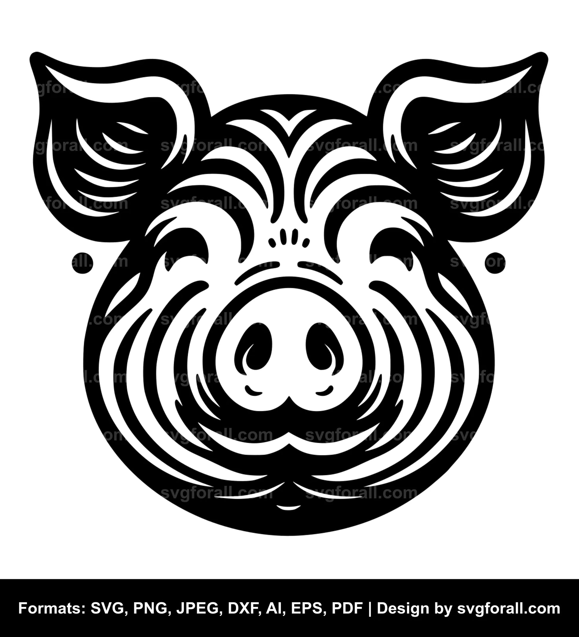 Pig Face SVG Download