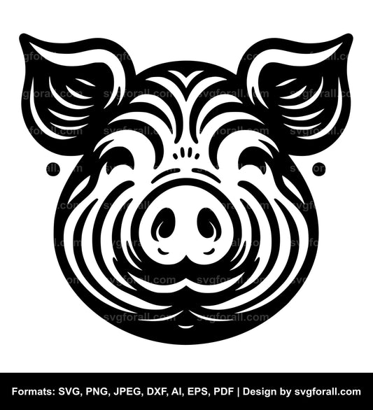 Pig Face SVG Download