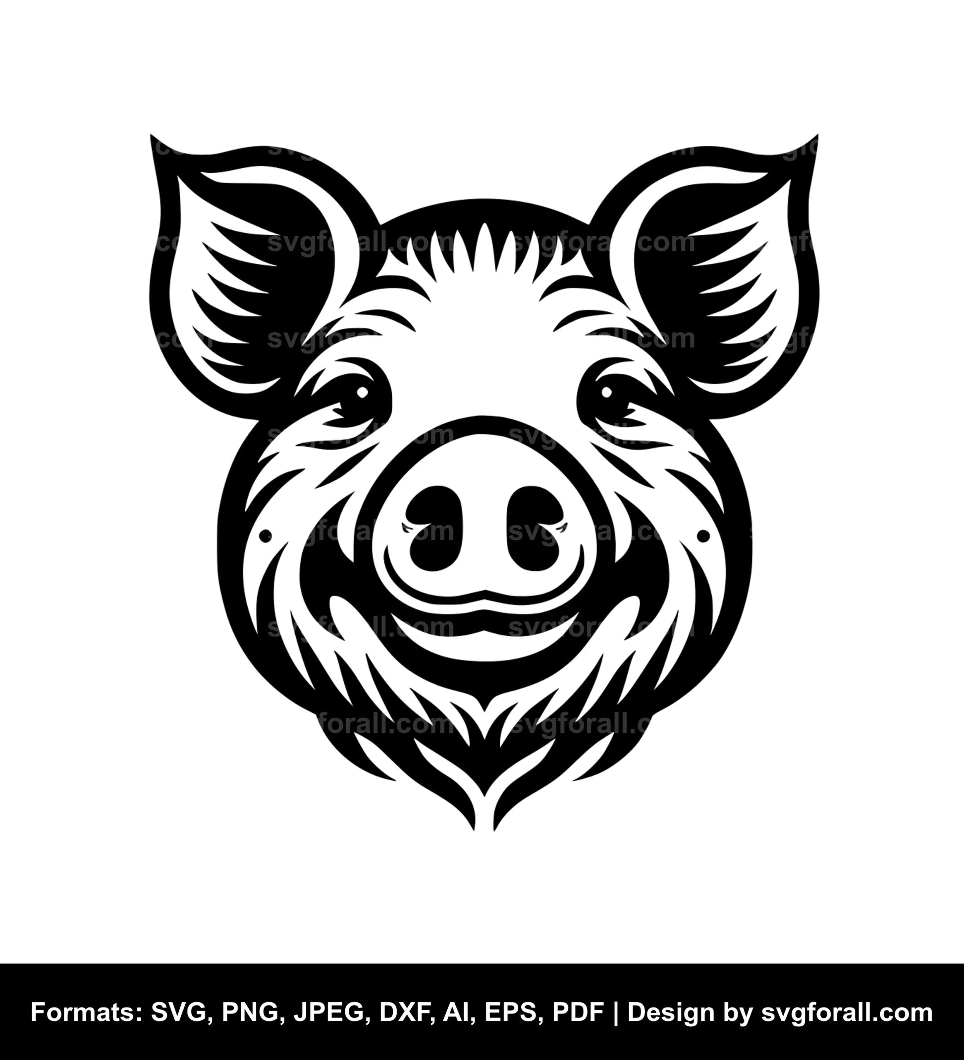 Pig Face SVG File