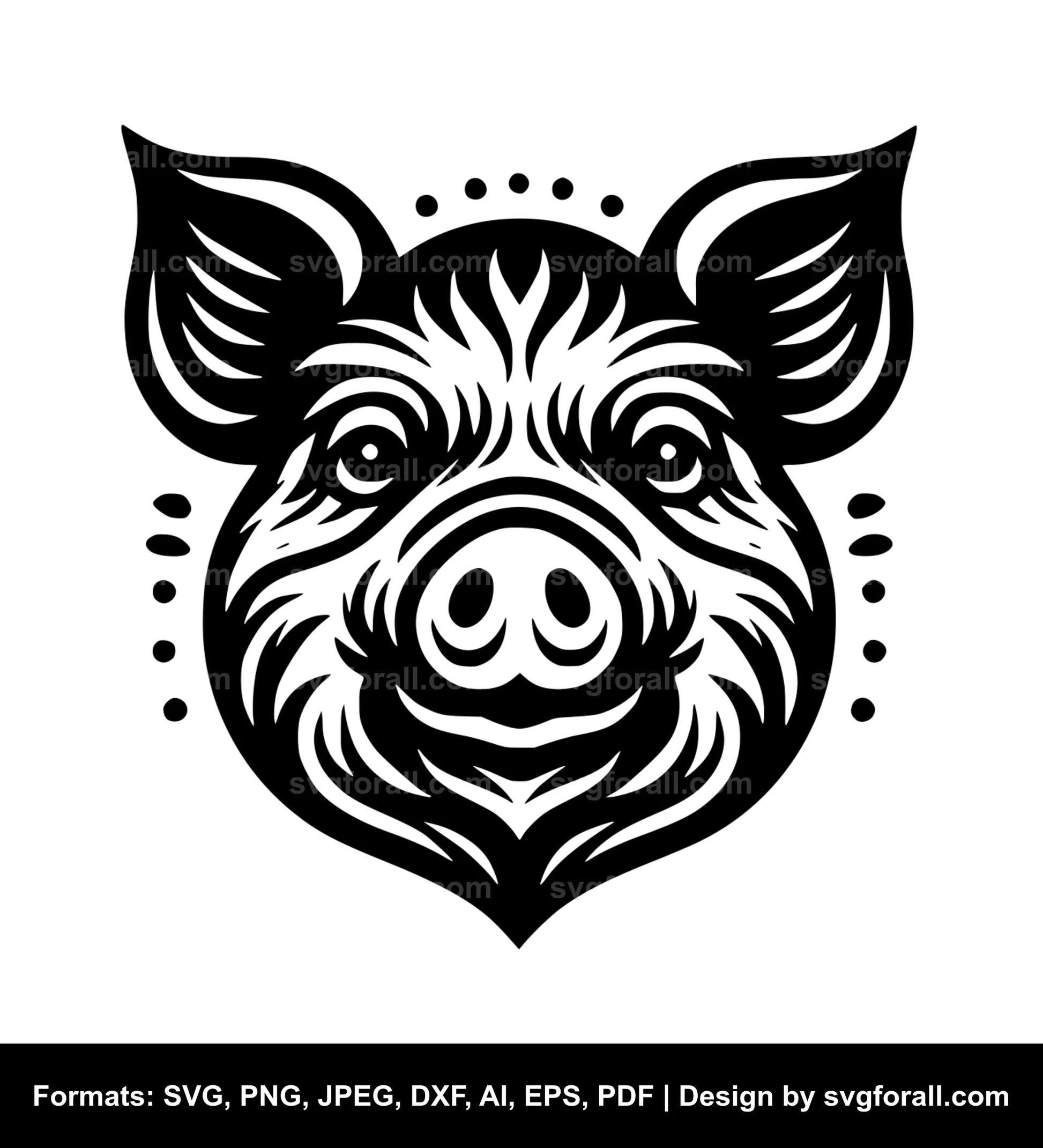 Pig Face SVG PNG