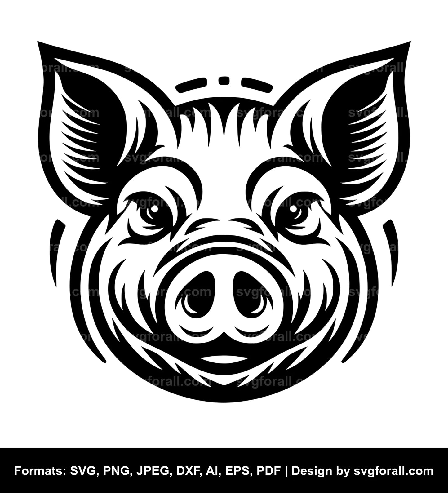 Pig Face Vector SVG