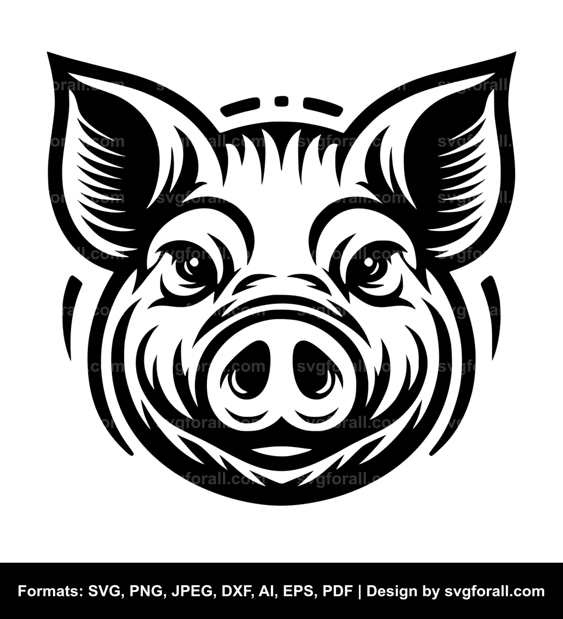 Pig Face Vector SVG