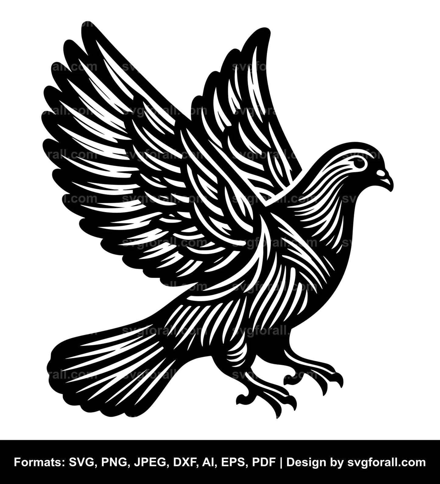 Pigeon Black SVG