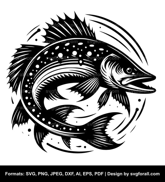 Pike Fish Cricut SVG