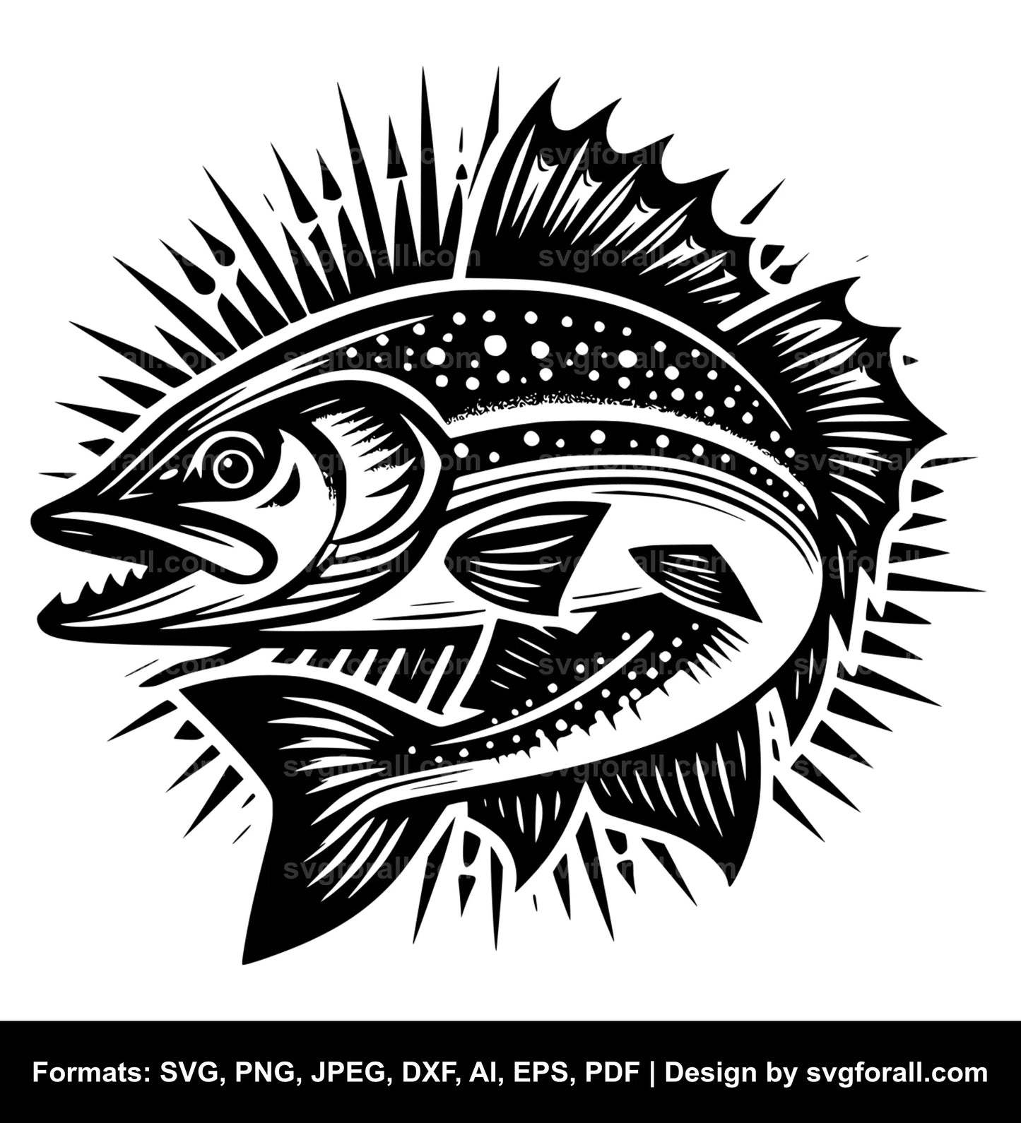 Pike Fish SVG