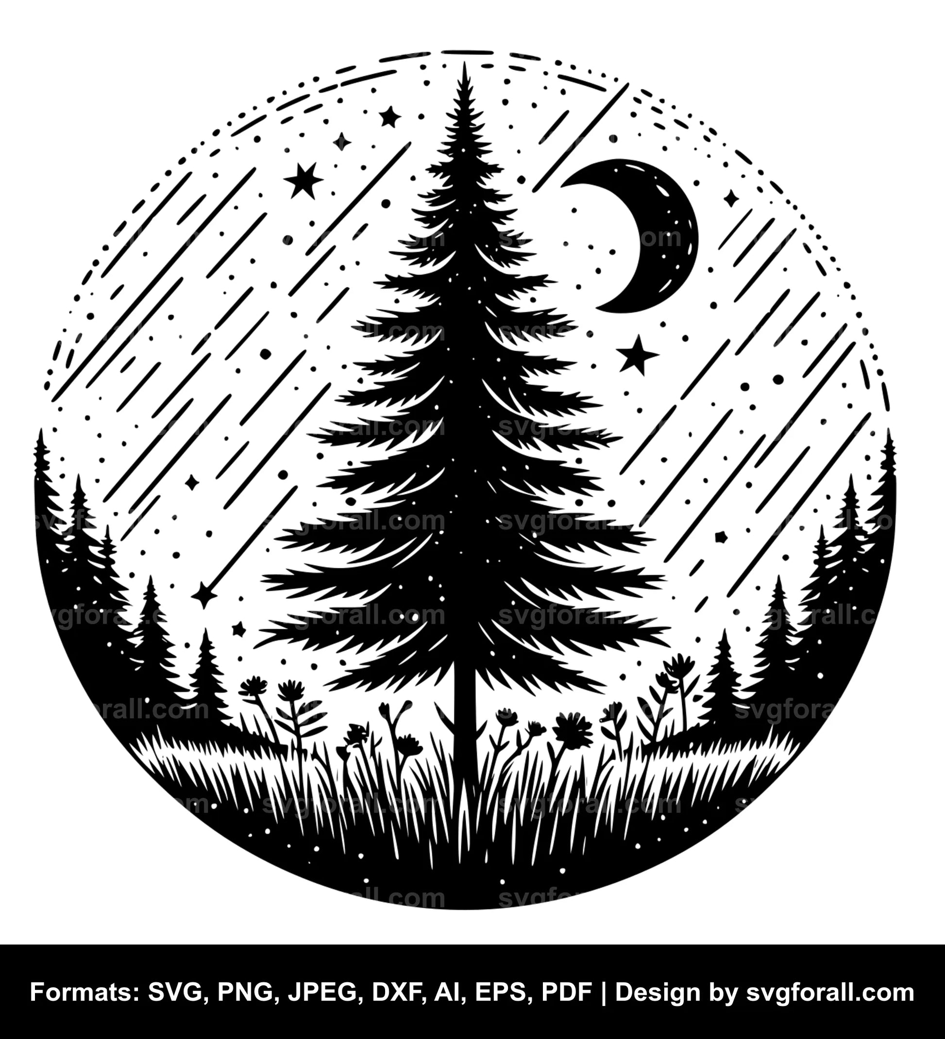 Pine Tree SVG Design