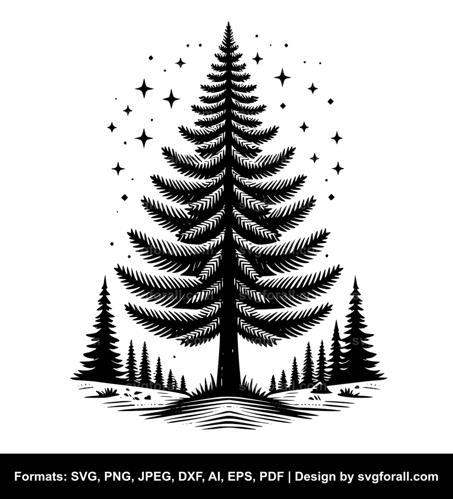 Pine Tree Vector SVG