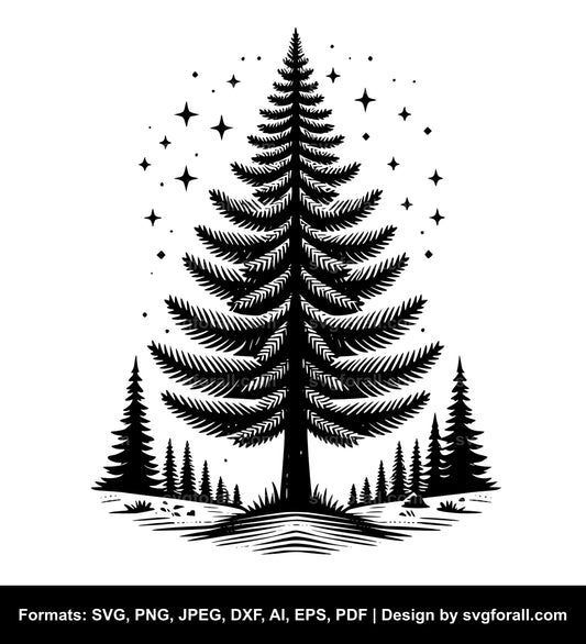 Pine Tree Vector SVG