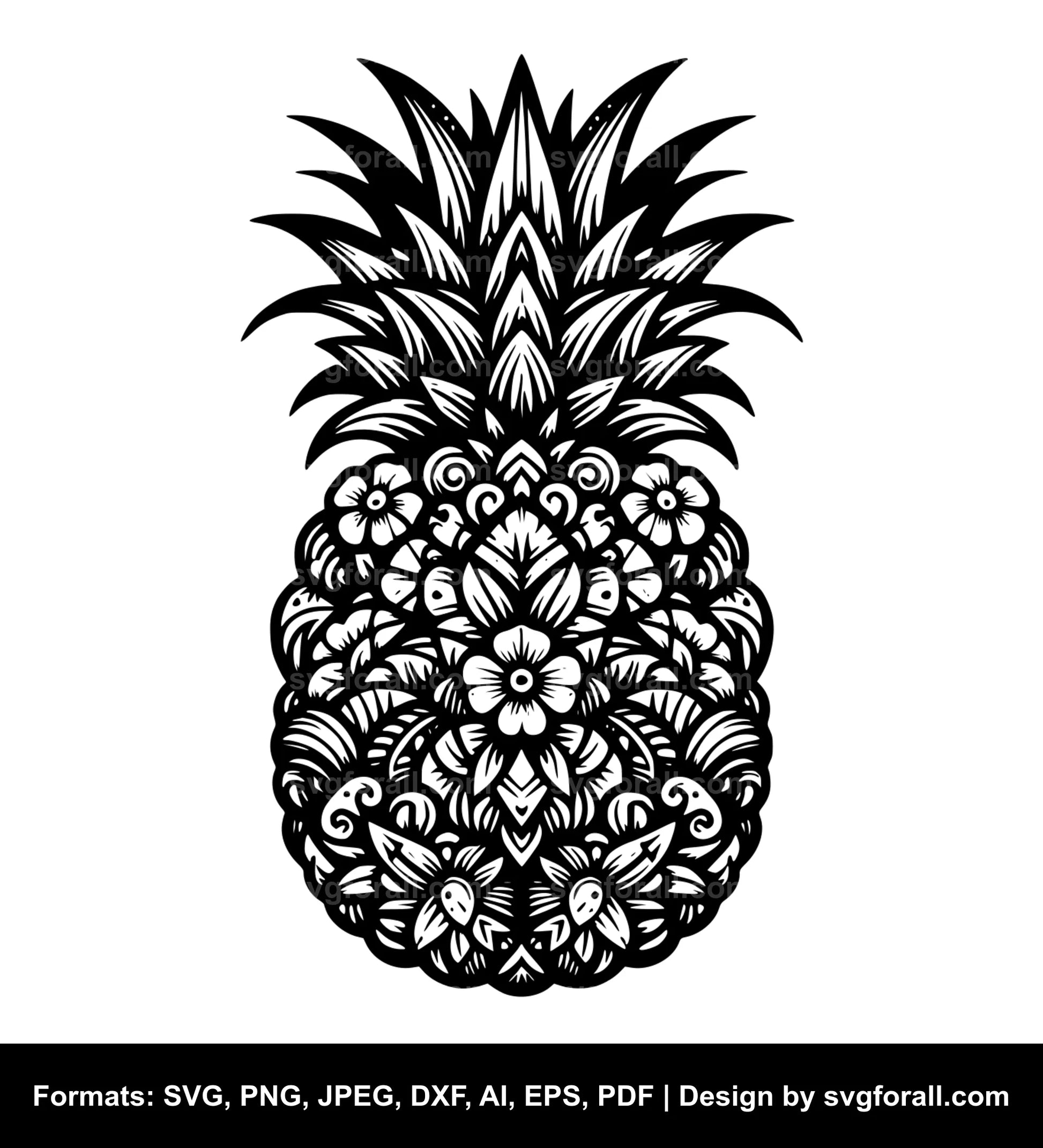 Pineapple SVG Vector