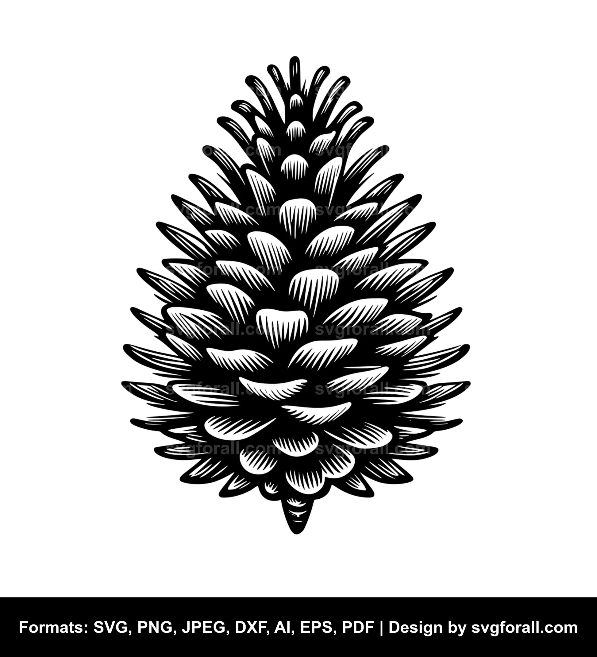 Pinecone Black SVG