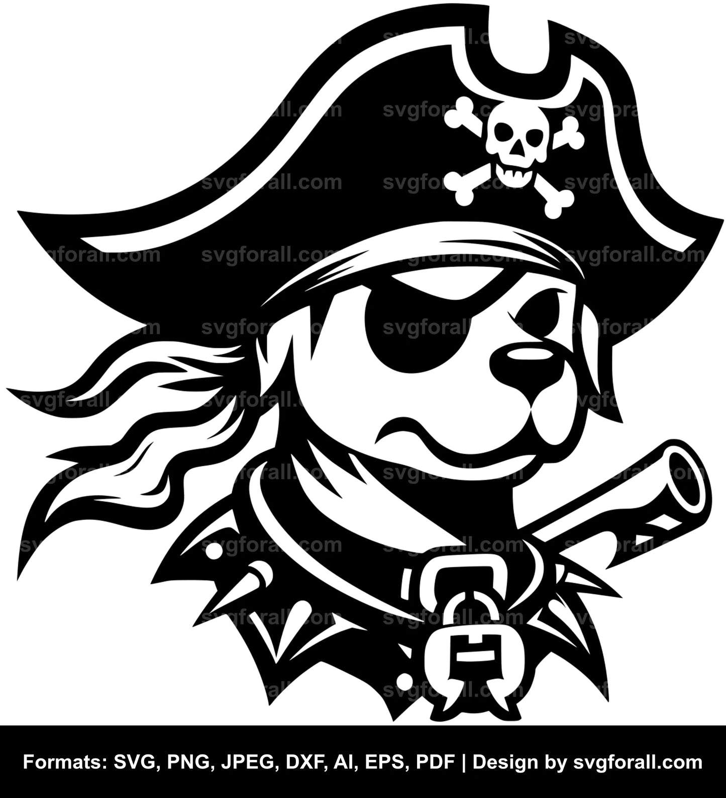 Pirate Dog SVG