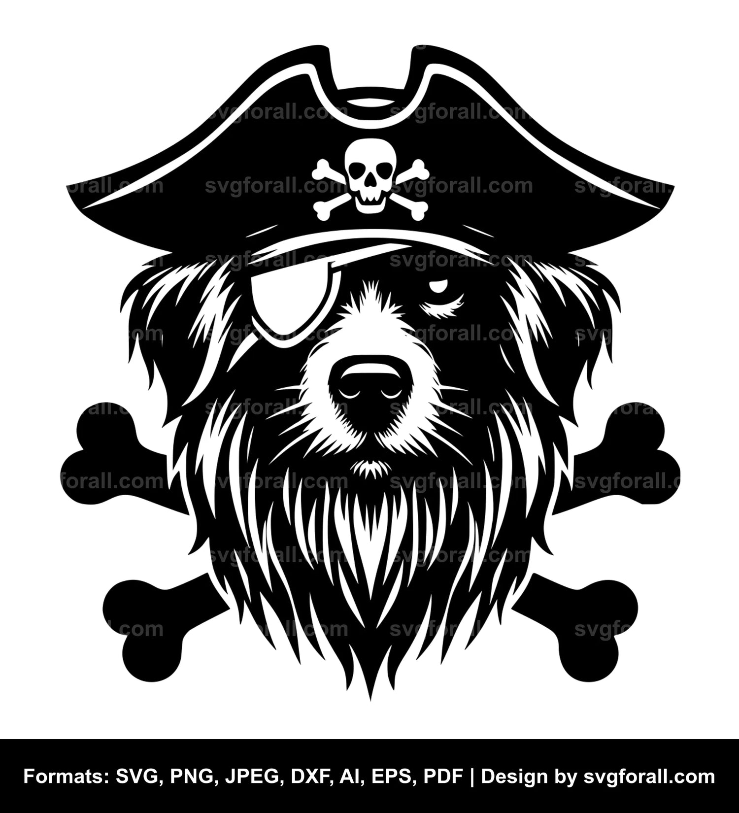 Pirate Dog SVG Vector