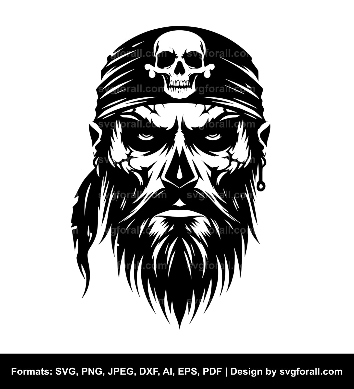 Pirate Face Clipart SVG