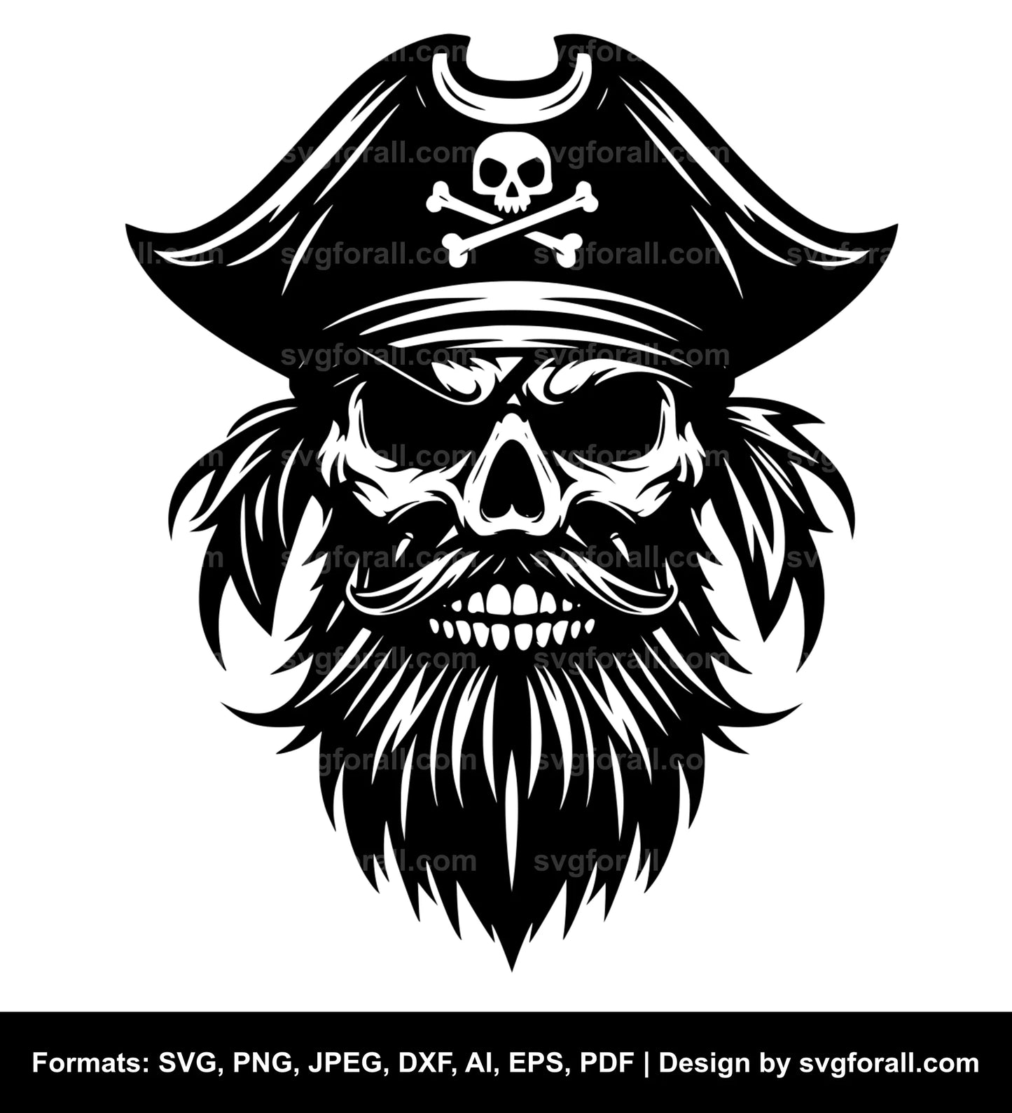 Pirate Face SVG Design