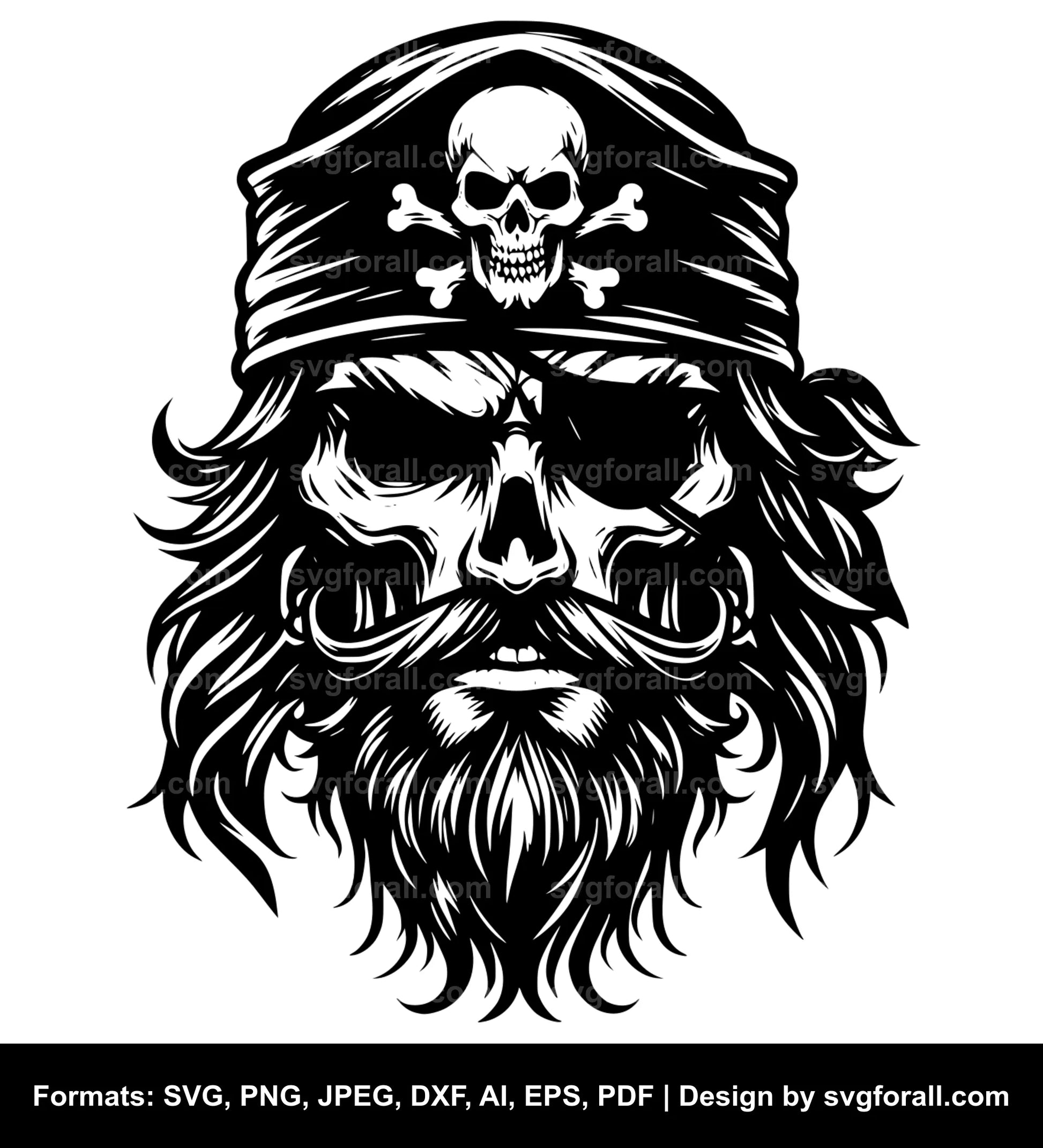 Pirate Face SVG Vector