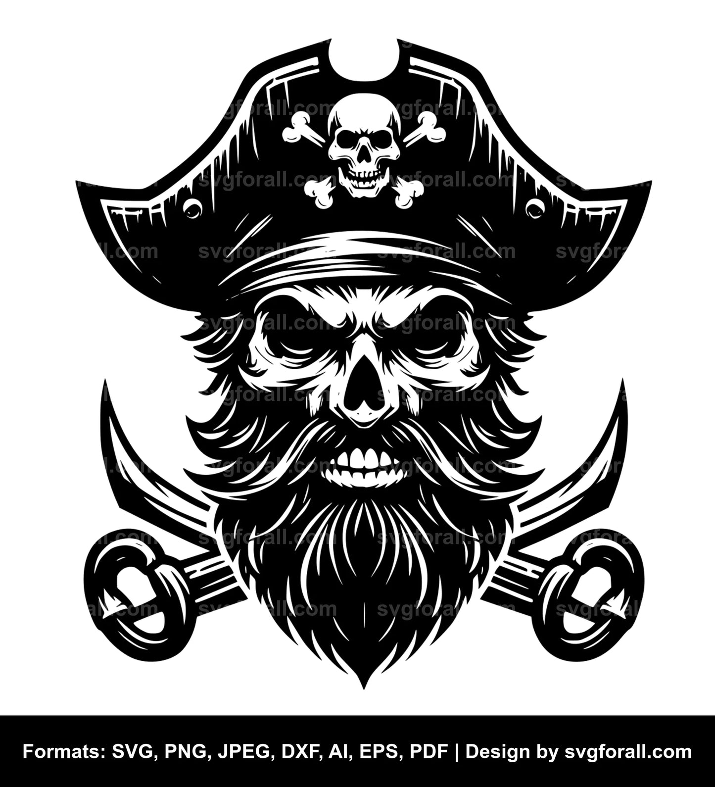 Pirate Face Vector SVG