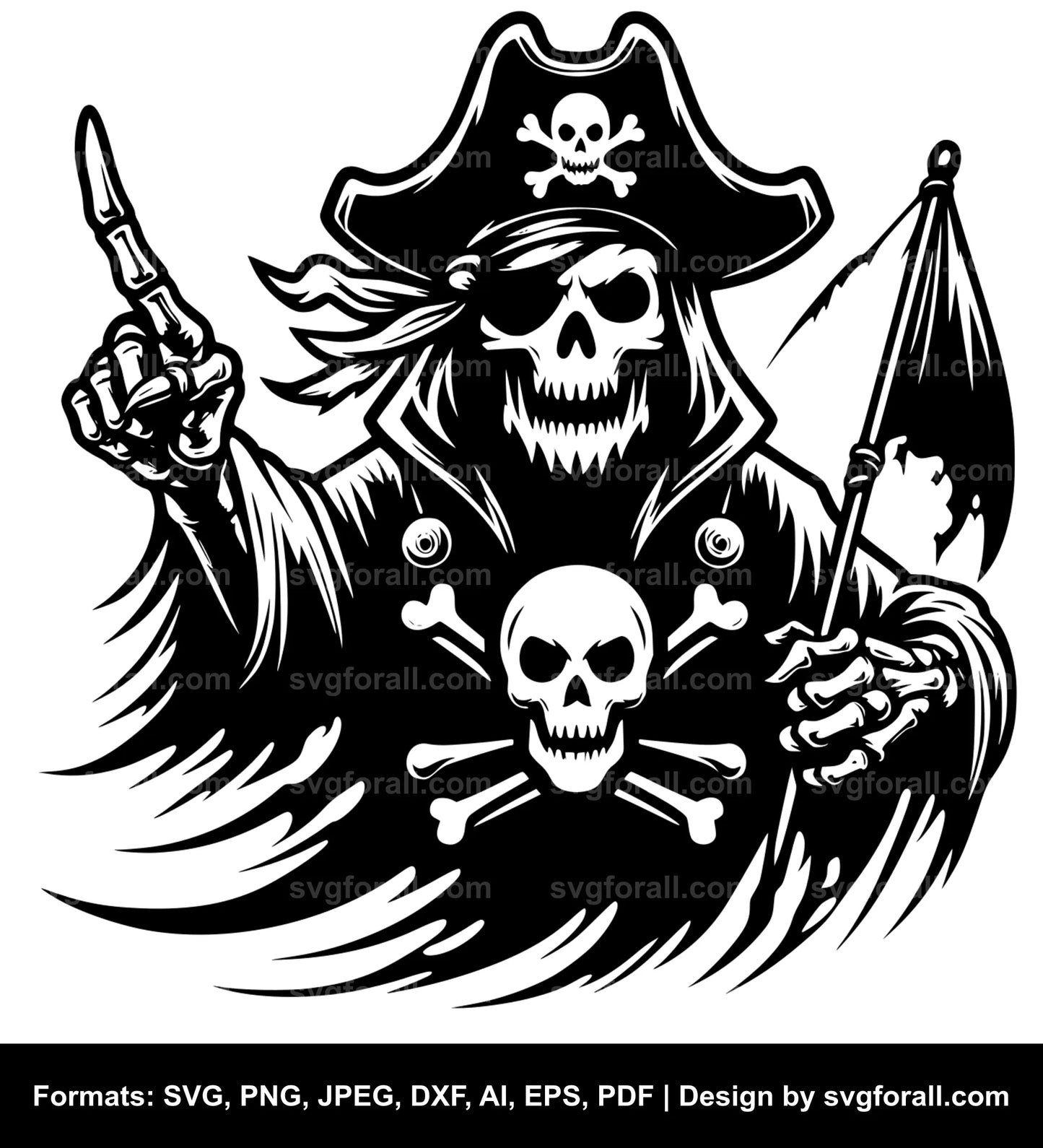 Pirate Ghost SVG File