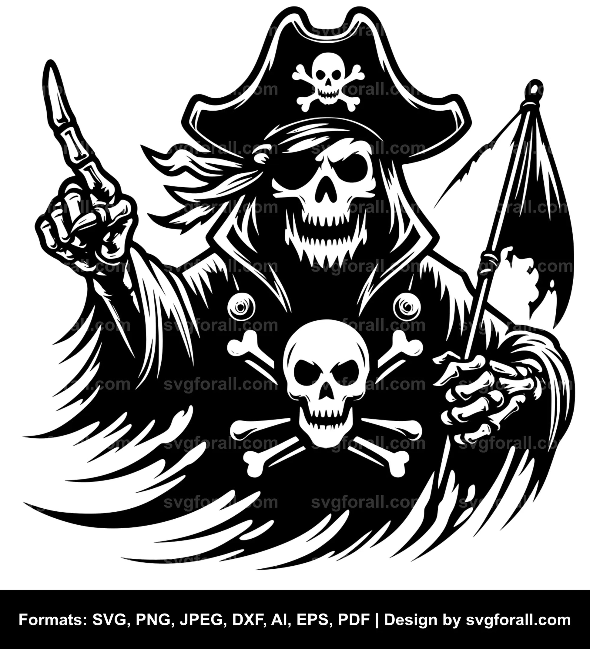 Pirate Ghost SVG File