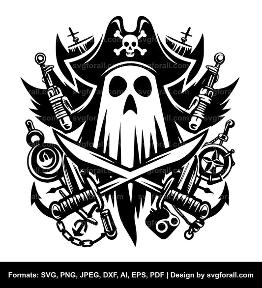 Pirate Ghost SVG PNG