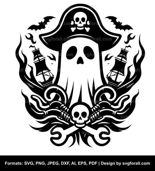 Pirate Ghost SVG Vector