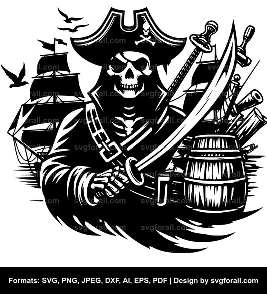 Pirate Ghost Vector SVG