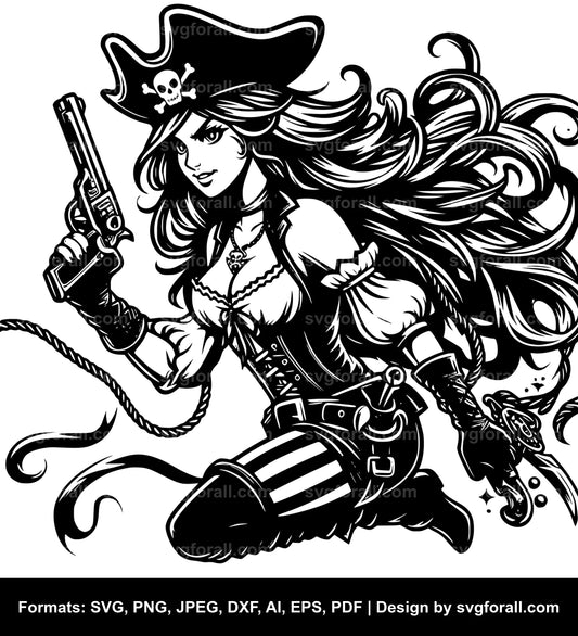 Pirate Girl SVG