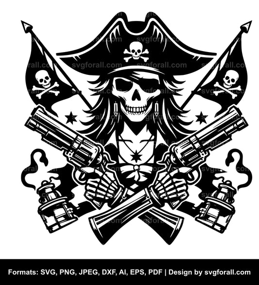 Pirate Girl SVG File