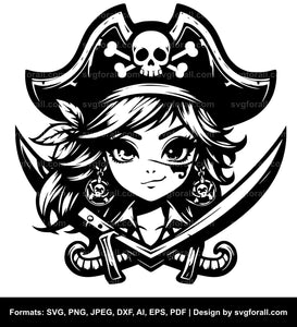 Pirate Girl SVG