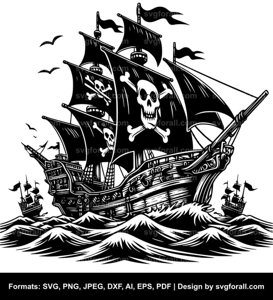 Pirate Ship Cricut SVG