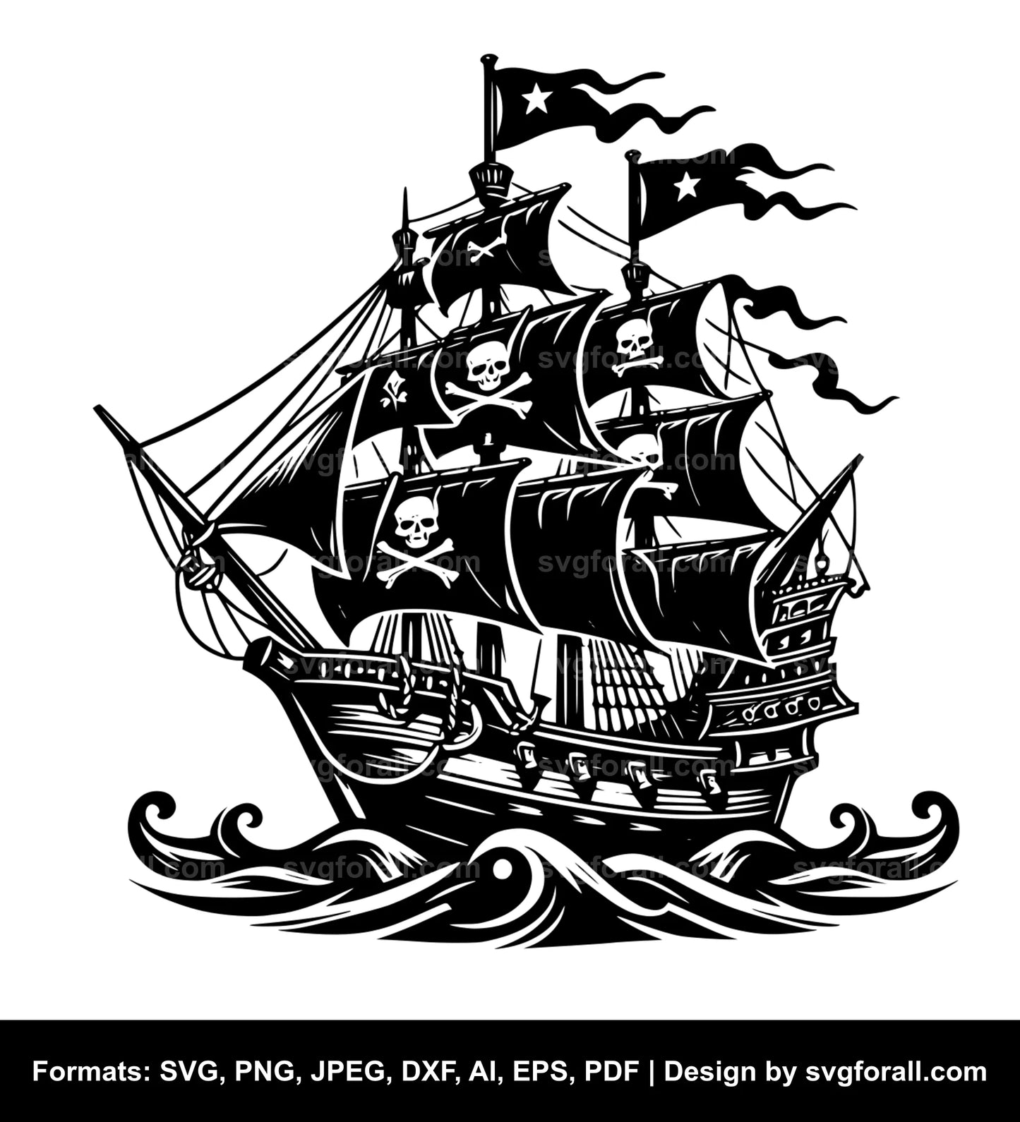 Pirate Ship For Cricut SVG