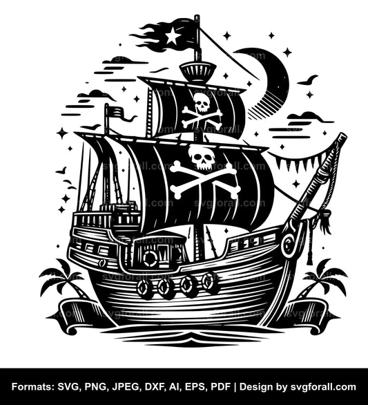 Pirate Ship SVG