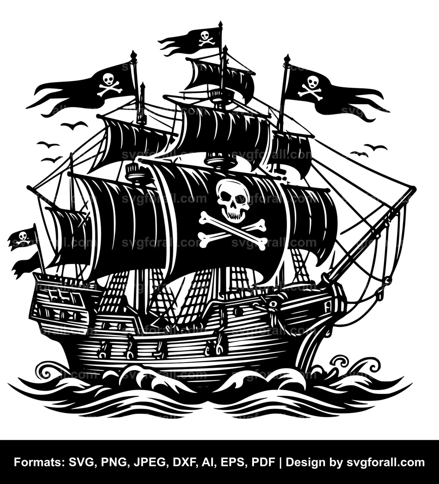 Pirate Ship SVG Design