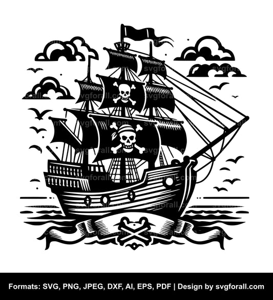 Pirate Ship SVG Download